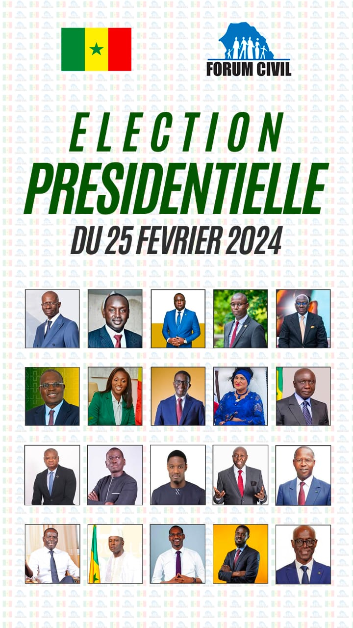 Republique du senegal -forum-civil élection présidentielle du 25 février 2024